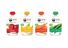 package design for baby food in squeeze pouches