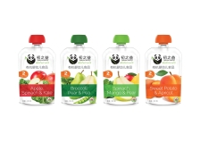 package design for baby food in squeeze pouches